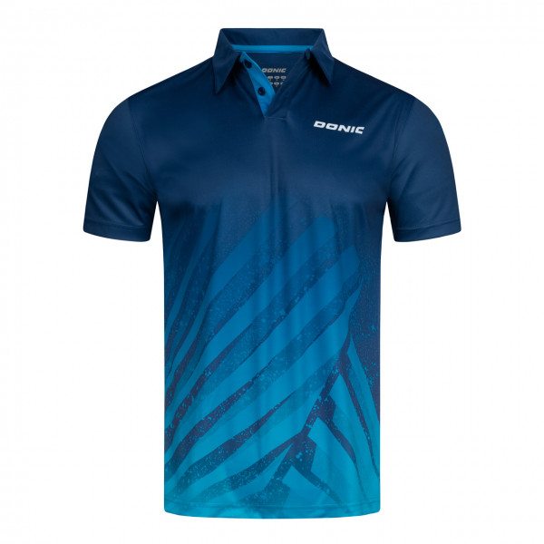 DONIC Poloshirt  Flow marine-cyanblau DONIC Poloshirt  Flow marine-cyanblau