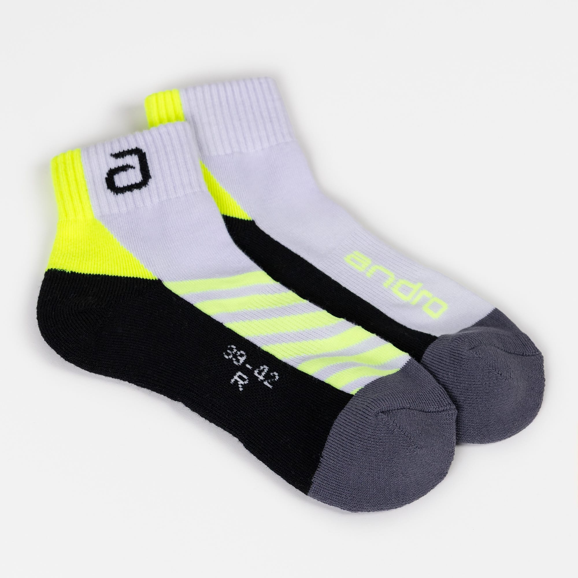 andro Socke Pace 2.0 weiß/neon gelb