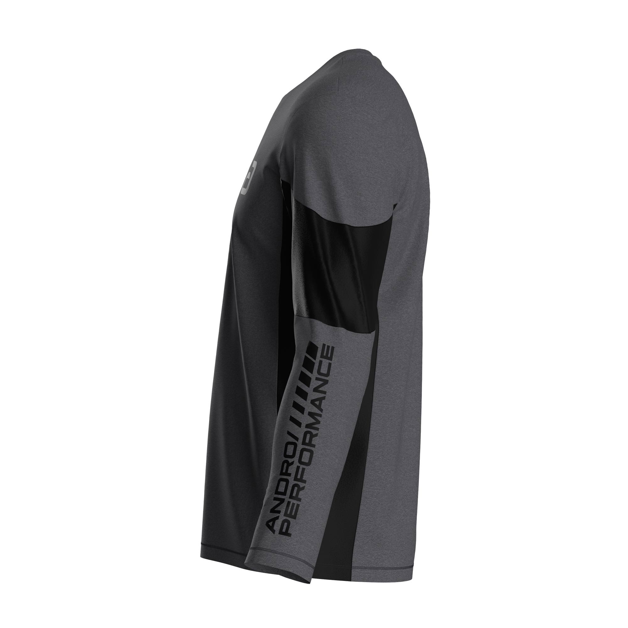 andro Longsleeve Ivers grau/sw andro Longsleeve Ivers grau/sw