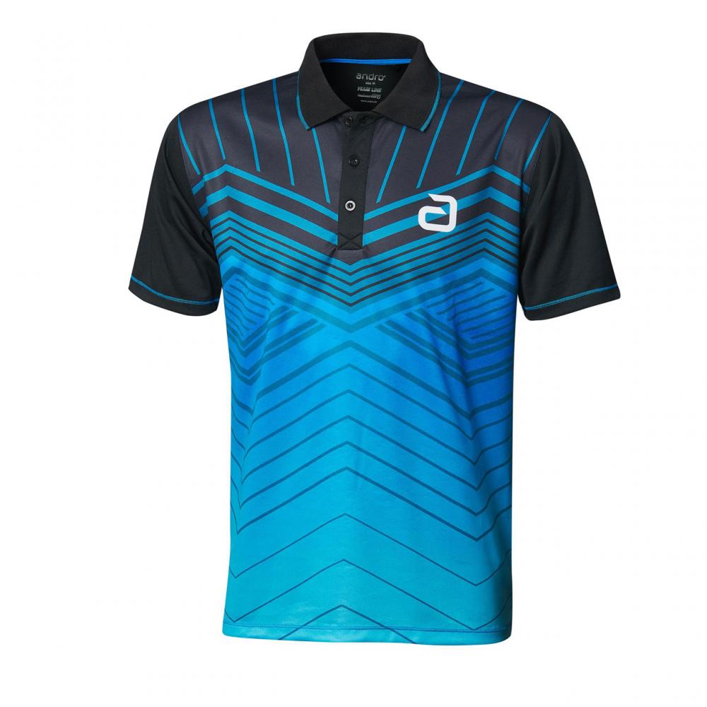 Tischtennis-Shop Produktandro Hemd Letis schwarz-blau online kaufen