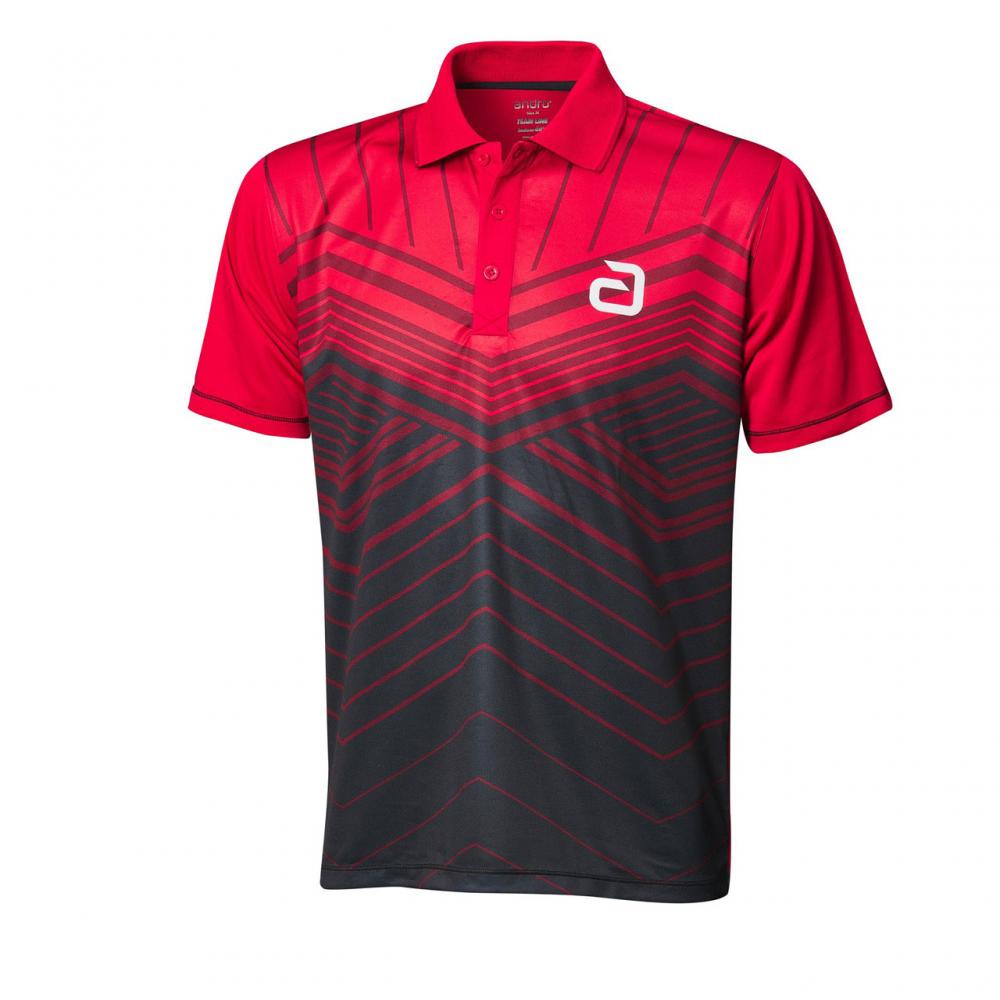 Tischtennis-Shop Produktandro Hemd Letis rot-schwarz online kaufen