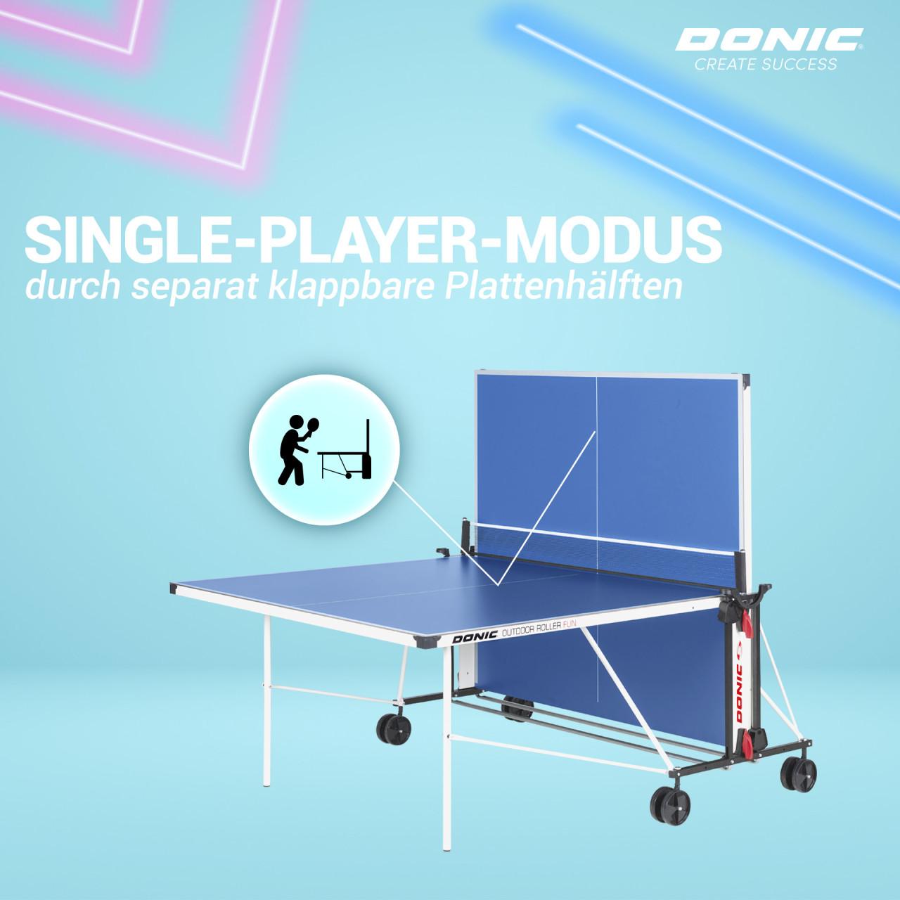 DONIC OUTDOOR ROLLER Fun blau (Abholpreis DM Erfurt ab 10.06.25) 