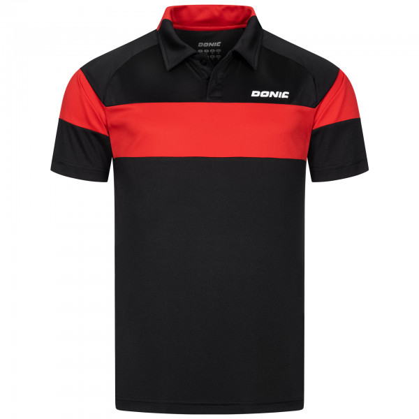 Donic Polo-Shirt Nitro sw/rot L