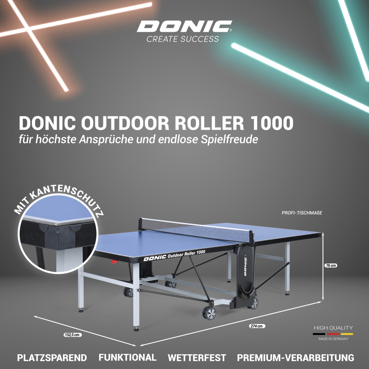 DONIC OUTDOOR ROLLER 1000 blau (Abholpreis DM Erfurt ab 10.06.25) 