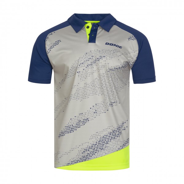Tischtennis-Shop ProduktDONIC Poloshirt Mega grau-marine-fluogelb online kaufen