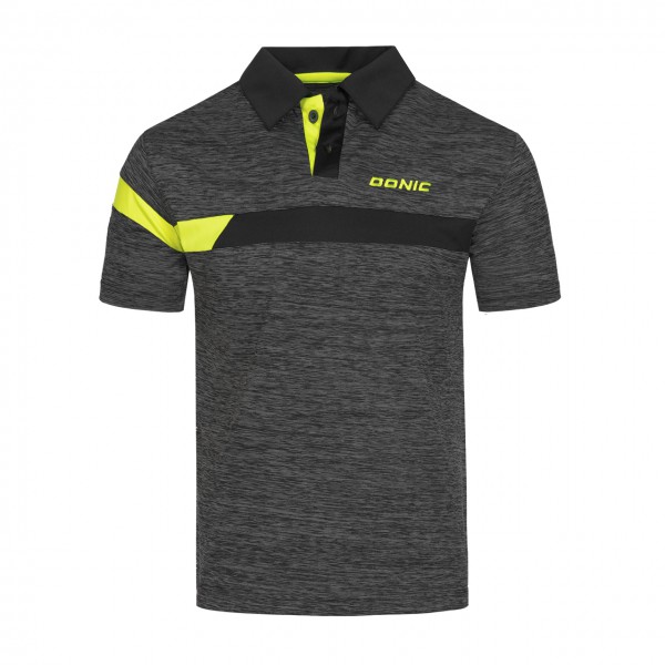 Tischtennis-Shop ProduktDONIC Polo-Shirt Stripes sw/gelb online kaufen
